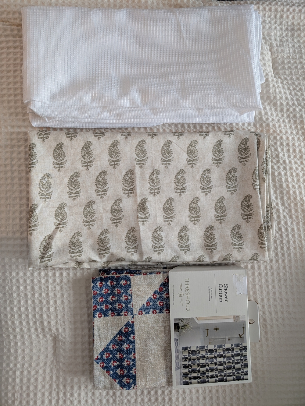 3 New Threshold Target Shower Curtains